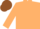 Silk - Tan, brown 'M' in horseshoe, brown cap