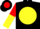 Silk - Black, Red 'KZ' in Yellow disc, Red and Yellow Halved Sle