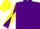 Silk - Purple, purple and yellow diagonal quartered sleeves, yellow cap