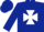 Silk - Dark Blue, White Maltese Cross,