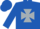 Silk - Royal Blue, Silver Maltese Cross
