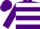 Silk - Purple, white 'G', white hoops, white band on sleeves, purple cap