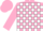 Silk - Pink, white blocks, pink cap