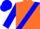 Silk - Orange, blue 'G', blue sash, blue bars on sleeves, blue cap