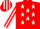 Silk - NAVY, red emblem, white stars, red stripes on white s