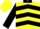 Silk - Yellow, Black Emblem and Collar, Black Chevrons and Cuffs on Sleeves, Blac