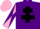 Silk - Purple, Black Cross of Lorraine, Pink and Purple diabolo on sleeves, Pink cap