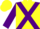 Silk - Yellow, purple cross belts, purple sleeves, yellow cap