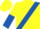 Silk - Yellow, Royal Blue sash, halved sleeves