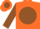 Silk - Orange, Brown disc, Orange Bars on Brown Sleeves, Orange