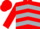 Silk - Red, Silver Chevrons, Silver Band on Sleeves, Red Cap