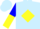 Silk - Light Blue, Yellow Diamond Belt, Blue and Yellow Halved Sleeves, Blue Ca