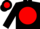 Silk - Black, Black 'AM' on Red disc, Red B