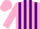 Silk - Pink, purple stripes, pink cap