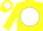 Silk - Yellow, White disc, Black 'W', Yellow and Black Diagonal Quarter