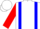 Silk - WHITE, blue 'G' and braces, red bars on sleeves, white c