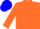 Silk - Orange, blue emblem, blue cap