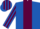 Silk - ROYAL BLUE, maroon panel, striped sleeves & cap