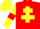 Silk - Red, Yellow Cross of Lorraine, Yellow sleeves, Red armlets, Yellow cap