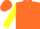 Silk - Orange, multi-colored emblem, yellow sleeves, orange cap