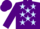 Silk - PURPLE, light blue stars, purple sleeves & cap