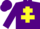 Silk - Dye purple yellow cross of Lorraine t purple