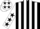 Silk - Black and White stripes, White sleeves, Black stars and stars on cap