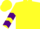 Silk - Yellow, purple 'A', purple chevrons on sleeves, purp