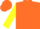 Silk - Orange, yellow 'BJ', yellow sleeves, orange cap