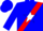 Silk - Blue, red sash, blue 'RR' on white star, white st