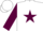 Silk - White, Maroon star and sleeves, White cap