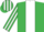 Silk - Emerald Green, White stripe, striped sleeves and cap