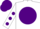 Silk - WHITE, purple disc & spots on sleeves, purple cap