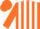 Silk - Orange, blue and white stripes, orange cap
