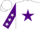 Silk - WHITE, purple star, purple sleeves, white stars, white cap
