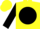 Silk - Yellow, yellow 'H' on black disc, black sleeves, yellow cap