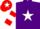 Silk - Purple, White star, White and Red hooped sleeves, Red cap, White star