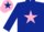 Silk - DARK BLUE, pink star, pink cap, dark blue star