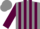 Silk - grey, Maroon 'LOF', Stripes and Cuffs on Sleeves