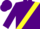 Silk - PURPLE, white 'HWR' on green and yellow sash, purpl