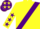 Silk - Yellow, Purple sash, Yellow sleeves, Purple stars