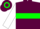 Silk - Maroon, Green Hoop, White Sleeves