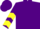 Silk - Purple, Yellow circled 'J A ', Yellow Chevrons on sleeves, Purple Cap