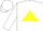 Silk - White, watermelon & yellow triangle emblem on b