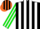 Silk - Black, Orange, Green and White Stripes