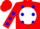 Silk - Red, Blue 'G&S' on White disc, Red and Blue spots on Sleeve