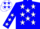 Silk - Blue, White Emblem, White Stars