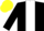 Silk - Black, White stripe, Yellow cap