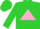 Silk - Lime Green, Pink Triangle, Lime Gr