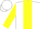 Silk - White, Yellow Panel, Yellow Bars on Sleeves, White Cap
